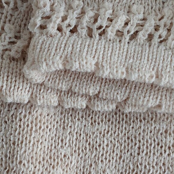 WOMENS CARDIGAN BY MADDI, 3/4 SLEEVE , BUTTON FRONT, BUTTERY CREAM COLOR - Picture 9 of 12